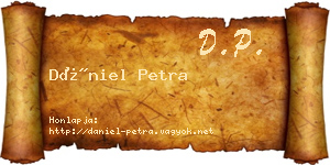 Dániel Petra névjegykártya
