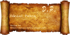 Dániel Petra névjegykártya